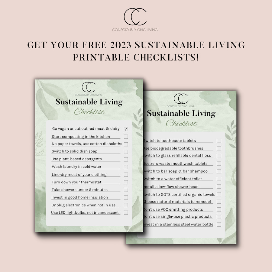 Consciously Chic Living Sustainability Checklist